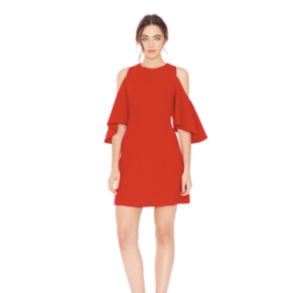 alice and olivia cold shoulder dress